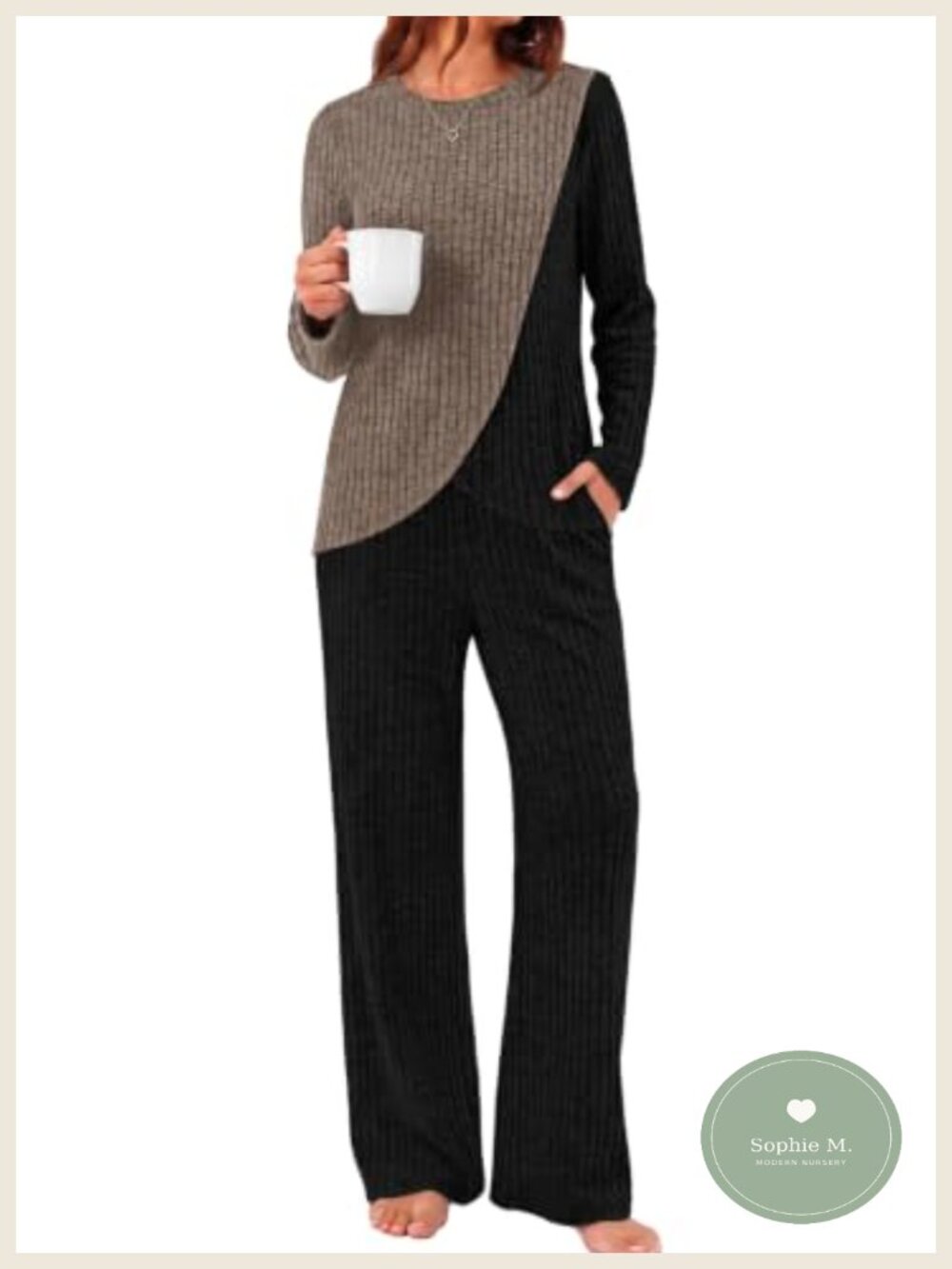 2 Piece Lounge Set Matching Pant Set Soft Stretch Lightweight Women